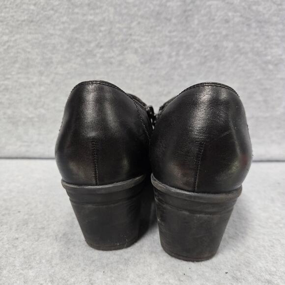 Clarks Emslie Warren Black Heeled Loafers Size 9.5 - Picture 4 of 10